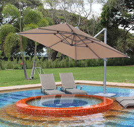 Angela De Gutiérrez - Acabados decorativos | Sombrilla con rotación 360°